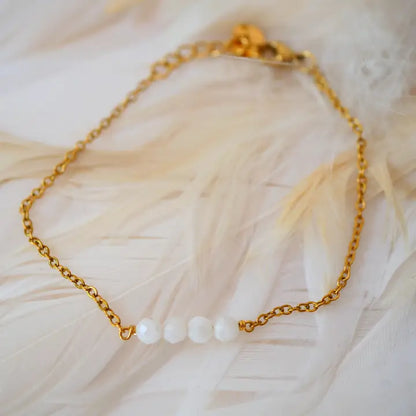 Armkettchen "Gentle Rhythm" mit Mondsteinperlen