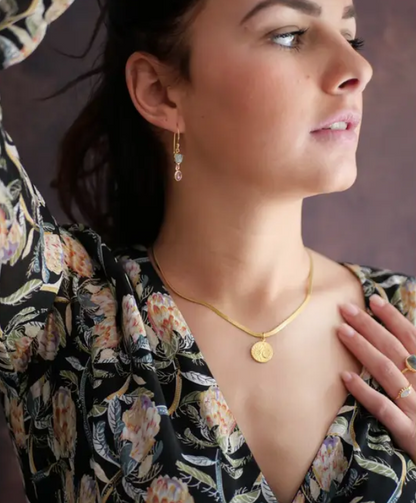 Ohrhänger "Surrounded Love" mit Turmalin und Aquamarin