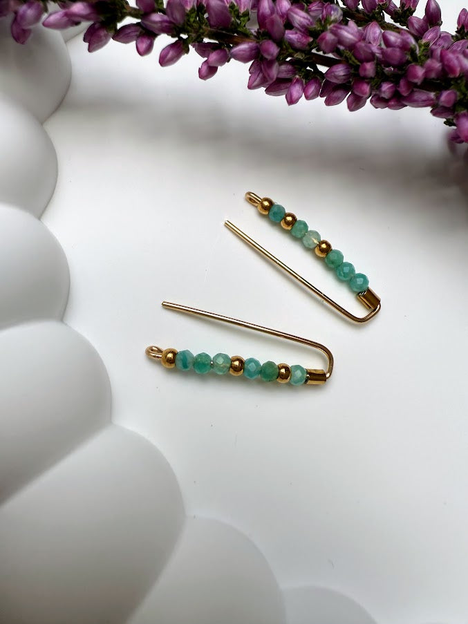 Outline-Ohrringe "Female Candidness" mit Amazonit