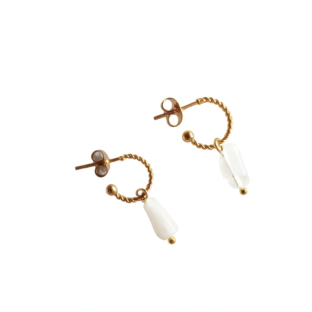 Creolen "Inner Glow" mit Mondstein