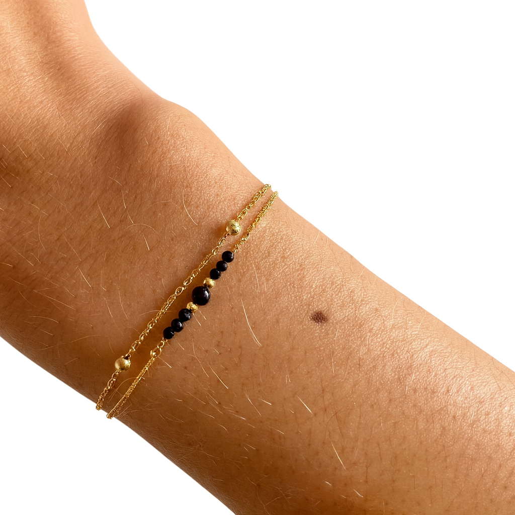 Armkettchen „Self-Esteem“ mit schwarzen Onyx