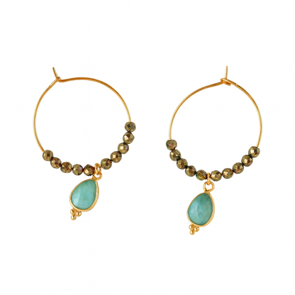 Creolen "Inner Power" mit Amazonit