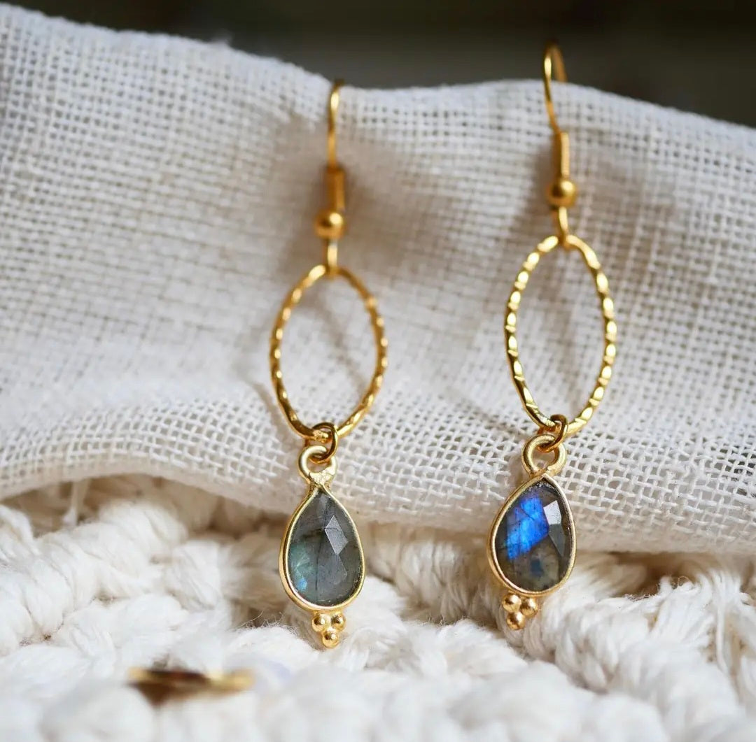 Hakenohrringe "Silent Vision" mit Labradorit