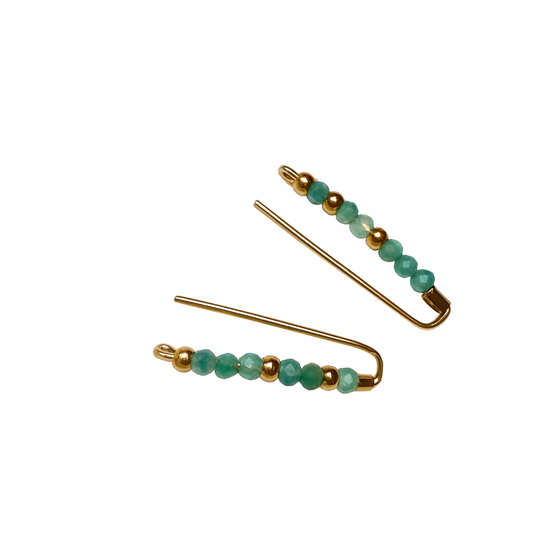 Outline-Ohrringe "Female Candidness" mit Amazonit