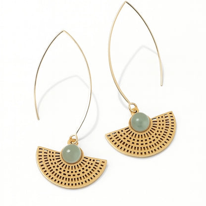 Siam-Ohrringe "Voice of Serenity" mit grünem Achat