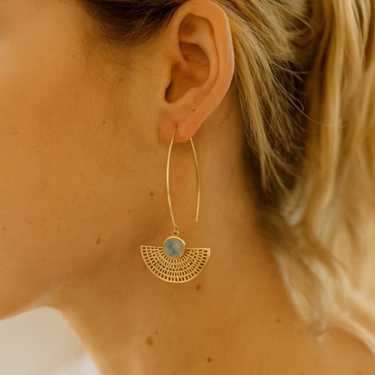 Siam Ohrringe "Ocean Within" mit blauem Achat