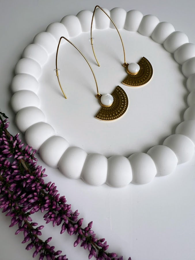 Siam-Ohrringe "Silent Glow" mit Perlmutt