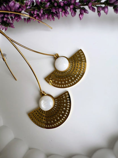 Siam-Ohrringe "Silent Glow" mit Perlmutt